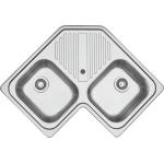 BARAZZA 1LFS82A Lavello Incasso | 2 vasche + gocciolatoio, Profondità 22 cm, Acciaio inox