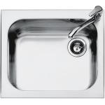 BARAZZA 1IS6060/1 Lavello Incasso | Acciaio inox, 1 vasca, Dimensioni 63x53x22 cm