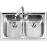 BARAZZA 1LLV90/2 Lavello Incasso | 1 vasca e mezza + gocciolatoio, Acciaio inox AISI 304, Finitura satinata:contentReference[oaicite:5]{index=5}