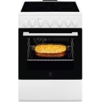 Electrolux LKR620066W Cucina Libera installazione | Classe A | Piano cottura in vetroceramica, forno elettrico, colore bianco