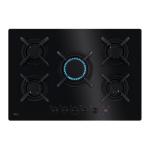 AEG HKB75453NB Piano cottura a gas Incasso | Classe N/A | 75cm, LED + Step Power, 5/Zone, Nero