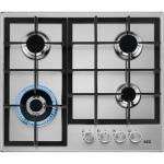 AEG HGB64420SM Piano cottura a gas Incasso | Classe A | 4 fuochi, Griglie in ghisa, Accensione automatica