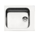 Smeg VS45-P3 Lavello | Incasso | Vasca singola, Acciaio inox, Troppo pieno integrato