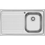 BARAZZA 1LFS91S Lavello Incasso | 2 vasche, 34x39x21 cm, Gocciolatoio sx