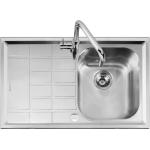 BARAZZA 1LLV90/1S Lavello Incasso | 2 vasche, Gocciolatoio sx, Vasche 34x39x21 cm