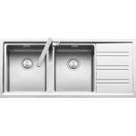 BARAZZA 1LES12RD Lavello Incasso | 2 vasche, Gocciolatoio destro, Acciaio inox AISI 304
