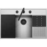 BARAZZA 1LFX91NK Lavello Incasso | 1 vasca raggio 0, Abbassamento per accessori, 69x102x47 cm