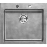 BARAZZA 1LUN61 Lavello Incasso | 34x40x19,5 cm, Acciaio inox AISI 304, Troppo pieno perimetrale