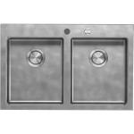 BARAZZA 1LUN82 Lavello Incasso | 71x40x19,5 cm, Acciaio inox AISI 304, Troppo pieno perimetrale
