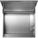 BARAZZA 1PLBCTK Piano cottura Incasso | Acciaio inox AISI 304, 2 zone cottura rigata e liscia, Potenza 3,6 kW