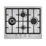 Candy CHG6D4WTX Piano cottura a gas Incasso | Classe A | 4 fuochi gas, Accensione elettronica, Griglie smaltate