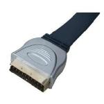 NILOX CAVO SCART 1 METRO 21PIN METAL PLUG GOLD PLATING RETAIL BLU