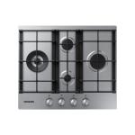 SAMSUNG NA64H3031BS Piano cottura Incasso | Classe A | 4 fuochi gas, Superficie inox, Griglie ghisa