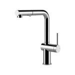 Gessi INEDITO Monogetto Chrome - 60433#031 Miscelatore Lavello | Cromo Lucido, Bocca monogetto fissa, Portata ridotta water saving