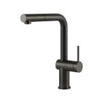 Gessi INEDITO Monogetto Black Metal Brushed PVD - 60433#707 Miscelatore Lavello | Nero Metal Spazzolato Pvd, Bocca monogetto fissa, Portata ridotta water saving