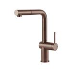 Gessi INEDITO Monogetto Copper Brushed PVD - 60433#708 Miscelatore Lavello | Rame Spazzolato Pvd, Bocca monogetto fissa, Portata ridotta water saving