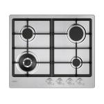 Candy CHG6BF4WTX Piano cottura a gas Incasso | Classe A | 4 fuochi gas, Griglie smaltate, Sicurezza gas