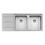 Foster Evo 2Vdx+Sc B8 116 - 3212051 Lavello Incasso | Acciaio inox AISI 304 satinato, Dimensioni 1160 x 500