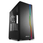 SHARKOON PC CASE GAMING RGB SLIDER MIDDLE TOWER LED USB3.0 NERO