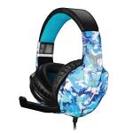 TECHMADE CUFFIA GAMING MULT.CONMICROF. 3.5MM CAMOUFLAGE TM-FL1-CAMBLU