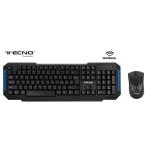 TECNO KIT TASTIERA+MOUSE WIRELESS USB NERO TC-920W RETAIL
