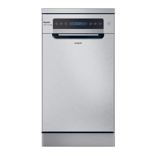 Candy CF0C7SB0FX Lavastoviglie Libera installazione | Classe C | Libera installazione, Compatta (45 cm), Acciaio inox