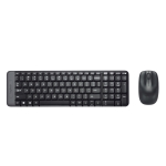 LOGITECH KIT TASTIERA+MOUSE WIRELESS SLIM USB NERO MK220 920-003721