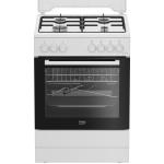 Beko FBST62110DW Cucina Libera installazione | Classe A+ | Forno ventilato, 4 zone di cottura, Facile pulizia