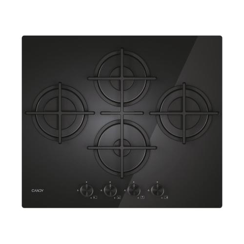 Candy CVG6DTB Piano cottura a gas Incasso | Nero, Da incasso, 59.5 cm