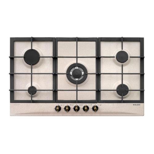 GLEMGAS GT955HSA Piano cottura a gas Incasso | Classe A | 5 fuochi, Griglie in ghisa, Accensione elettronica