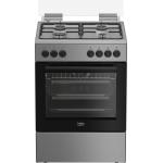 Beko FBE62120XD Cucina Libera installazione | Classe A | Forno a gas, 4 fuochi, Acciaio inox