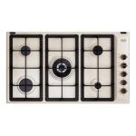 De'Longhi AVL59PRO Piano cottura a gas Incasso | Classe 90 | avena, 5 fuochi (1 TC), griglie ghisa