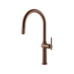 Gessi HABITO Estraibile Copper Brushed PVD - 60672#708 Miscelatore Lavello | Rame Spazzolato Pvd, Doccetta estraibile, Tubo flessibile estensibile