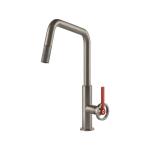Gessi OFFICINE V Monogetto Finox Brushed Nickel - 60203#149 Miscelatore Lavello | Nichel Spazzolato Finox, Bocca monogetto fissa, Portata ridotta water saving