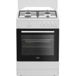 Beko FBG62010DW Cucina Libera installazione | Classe A | 4 fuochi, forno elettrico, griglie smaltate