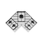 Foster P.Cott.Angolo 3S+1A+1Tc V Inox - 7038052 Piano cottura a gas Incasso | Angolare, 5 fuochi, griglie ghisa, acciaio inox