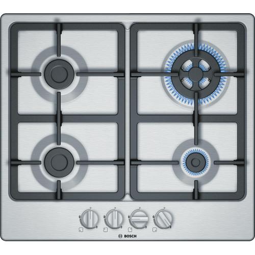 BOSCH PGH6B5B90 Piano cottura a gas Incasso | Acciaio inox, Da incasso, 60 cm