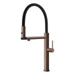 Gessi GESSI 316 Semiprofessionale Copper Brushed PVD - 60210#708 Miscelatore Lavello | Rame Spazzolato Pvd, Canna semiprofessionale doppia funzione, Altezza canna 250 mm
