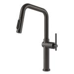 Gessi HABITO Acqua Filtrata Black Metal Brushed PVD - 60852#707 Miscelatore Lavello | Nero Metal Spazzolato Pvd, Funzione acqua filtrata integrata, Tre vie acqua calda/fredda/filtrata