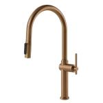 Gessi HABITO Acqua Filtrata Warm Bronze Brushed PVD - 60872#726 Miscelatore Lavello | Bronzo Caldo Spazzolato Pvd, Funzione acqua filtrata integrata, Tre vie acqua calda/fredda/filtrata