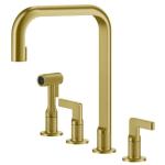 Gessi INCISO Monogetto Gold Brushed PVD - PF58703#716 Rubinetto Lavello | Oro Spazzolato Pvd, Bocca monogetto fissa, Portata ridotta water saving