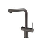 Gessi INEDITO Acqua Filtrata Black Metal Brushed PVD - 60572#707 Miscelatore Lavello | Nero Metal Spazzolato Pvd, Funzione acqua filtrata integrata, Tre vie acqua calda/fredda/filtrata