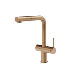Gessi INEDITO Acqua Filtrata Warm Bronze Brushed PVD - 60572#726 Miscelatore Lavello | Bronzo Caldo Spazzolato Pvd, Funzione acqua filtrata integrata, Tre vie acqua calda/fredda/filtrata