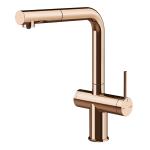 Gessi INEDITO Acqua Filtrata Copper PVD - 60572#030 Miscelatore Lavello | Rame Lucido Pvd, Funzione acqua filtrata integrata, Tre vie acqua calda/fredda/filtrata