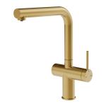 Gessi INEDITO Acqua Filtrata Gold Brushed PVD - 60571#716 Miscelatore Lavello | Oro Spazzolato Pvd, Funzione acqua filtrata integrata, Tre vie acqua calda/fredda/filtrata
