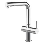 Gessi INEDITO Acqua Filtrata Chrome - 60571#031 Miscelatore Lavello | Cromo Lucido, Funzione acqua filtrata integrata, Tre vie acqua calda/fredda/filtrata