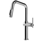 Gessi HABITO Acqua Filtrata Chrome - 60852#031 Miscelatore Lavello | Cromo Lucido, Funzione acqua filtrata integrata, Tre vie acqua calda/fredda/filtrata
