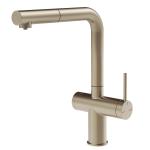 Gessi INEDITO Acqua Filtrata Finox Brushed Nickel - 60572#149 Miscelatore Lavello | Nichel Spazzolato Finox, Funzione acqua filtrata integrata, Tre vie acqua calda/fredda/filtrata