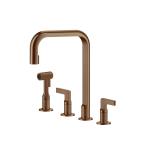 Gessi INCISO Monogetto Copper Brushed PVD - 58703#708 Miscelatore Lavello | Rame Spazzolato Pvd, Bocca monogetto fissa, Portata ridotta water saving