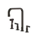 Gessi INCISO Monogetto Black Metal Brushed PVD - 58703#707 Miscelatore Lavello | Nero Metal Spazzolato Pvd, Bocca monogetto fissa, Portata ridotta water saving